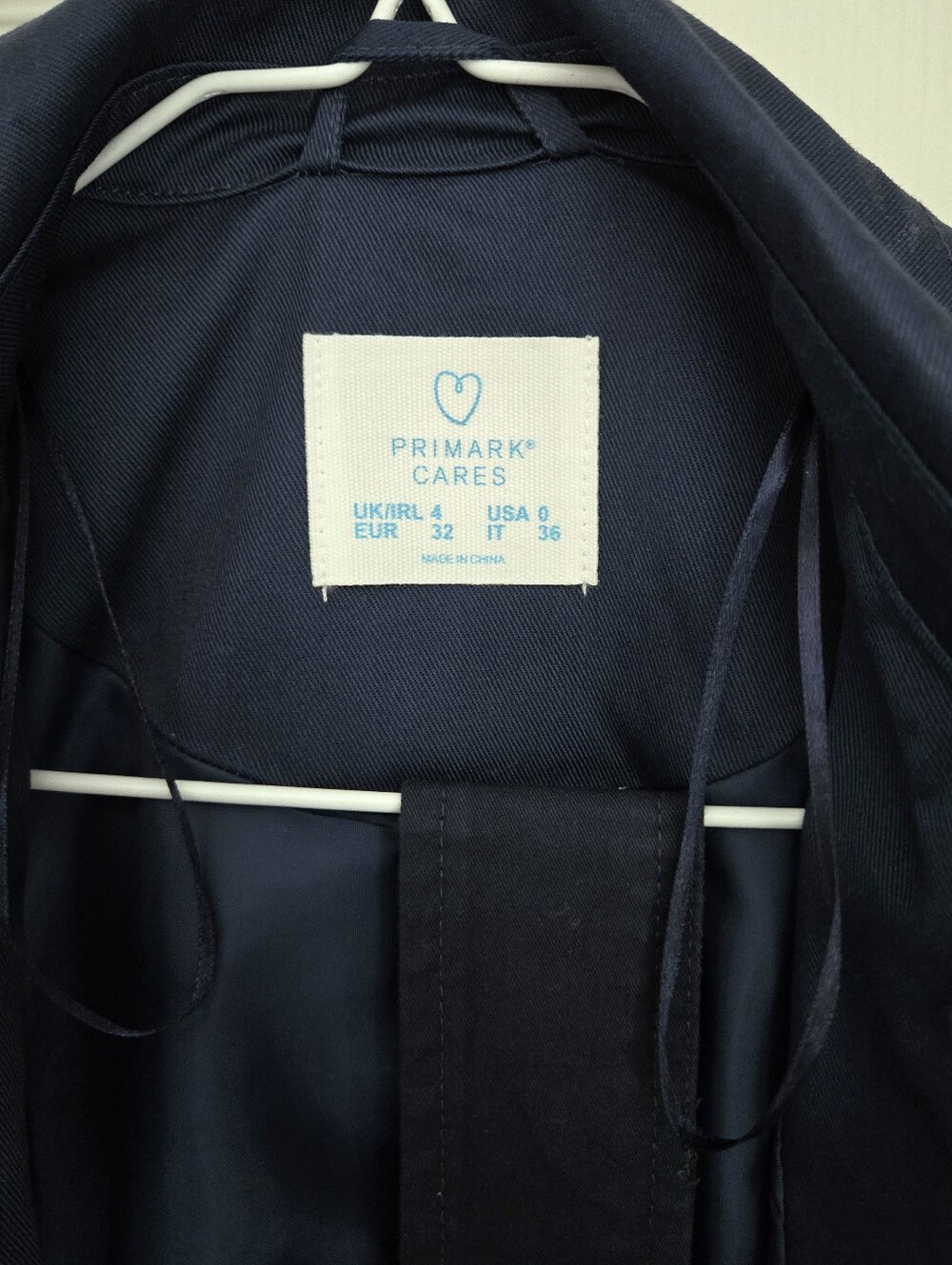 NEW Navy Belted Double Breasted Trench Coat - Picture 9 of 9